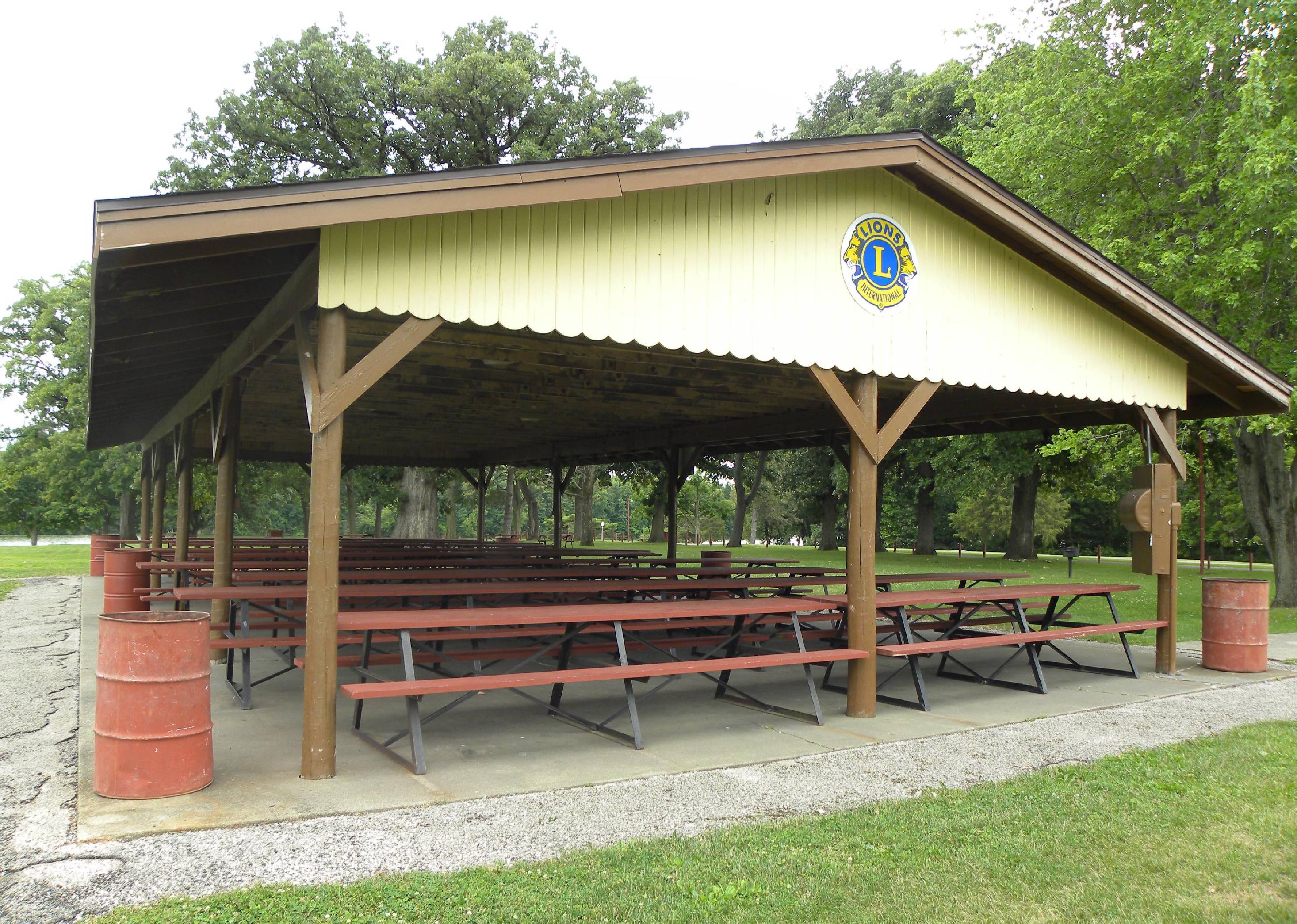 picnic shelter in a park